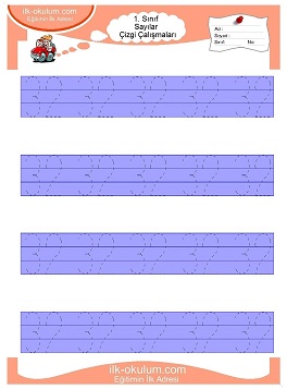 Çocuklar İçin Çizgi Çalışma Sayfaları 